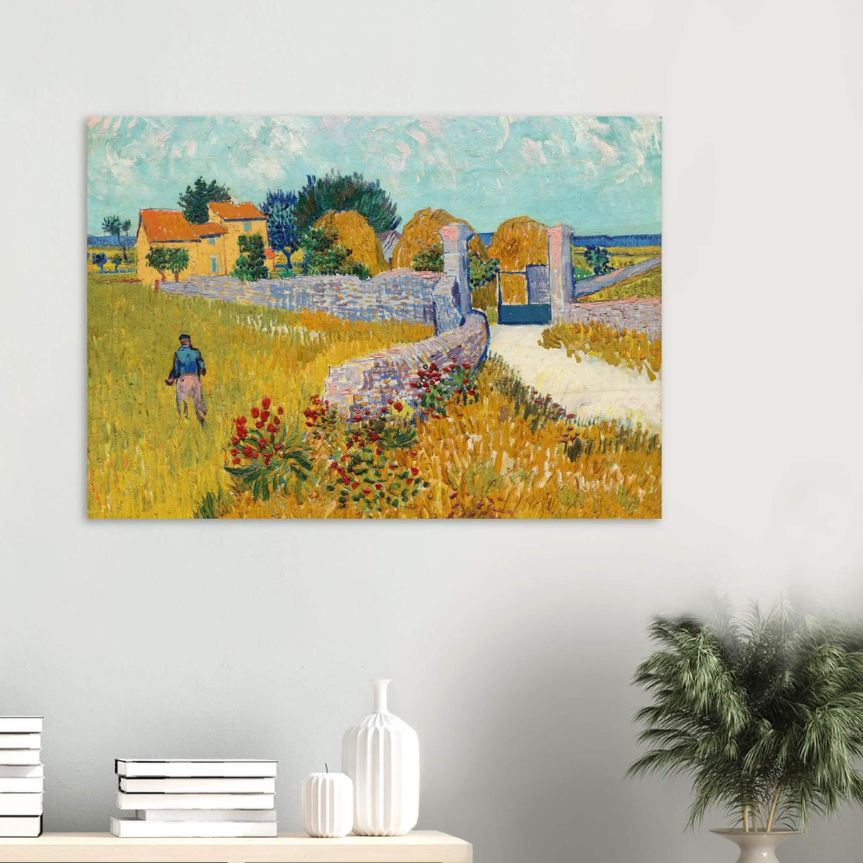 Farmhouse in Provence by Vincent van Gogh 1888 | Vintage wall art print - Wood Prints - 70x100 cm / 28x40″ - 10 mm