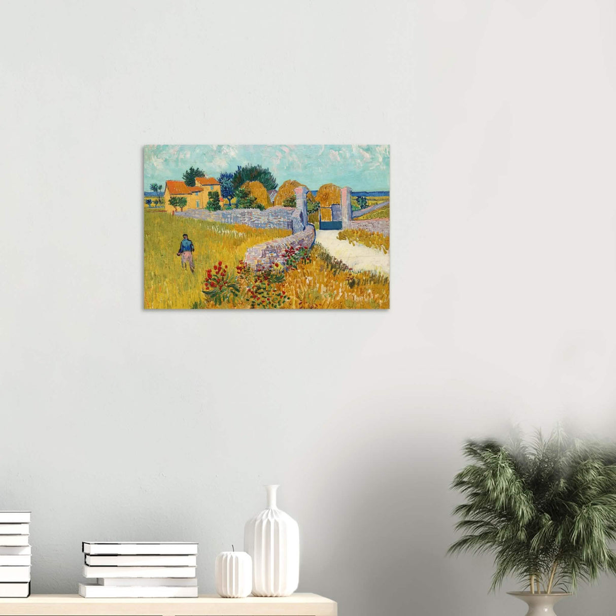 Farmhouse in Provence by Vincent van Gogh 1888 | Vintage wall art print - Wood Prints - 40x60 cm / 16x24″ - 10 mm