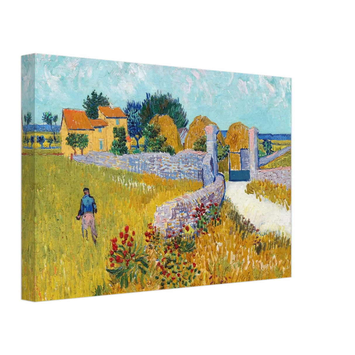 Farmhouse in Provence by Vincent van Gogh 1888 | Vintage wall art print - Canvas - 30x45 cm / 12x18″ - Thick