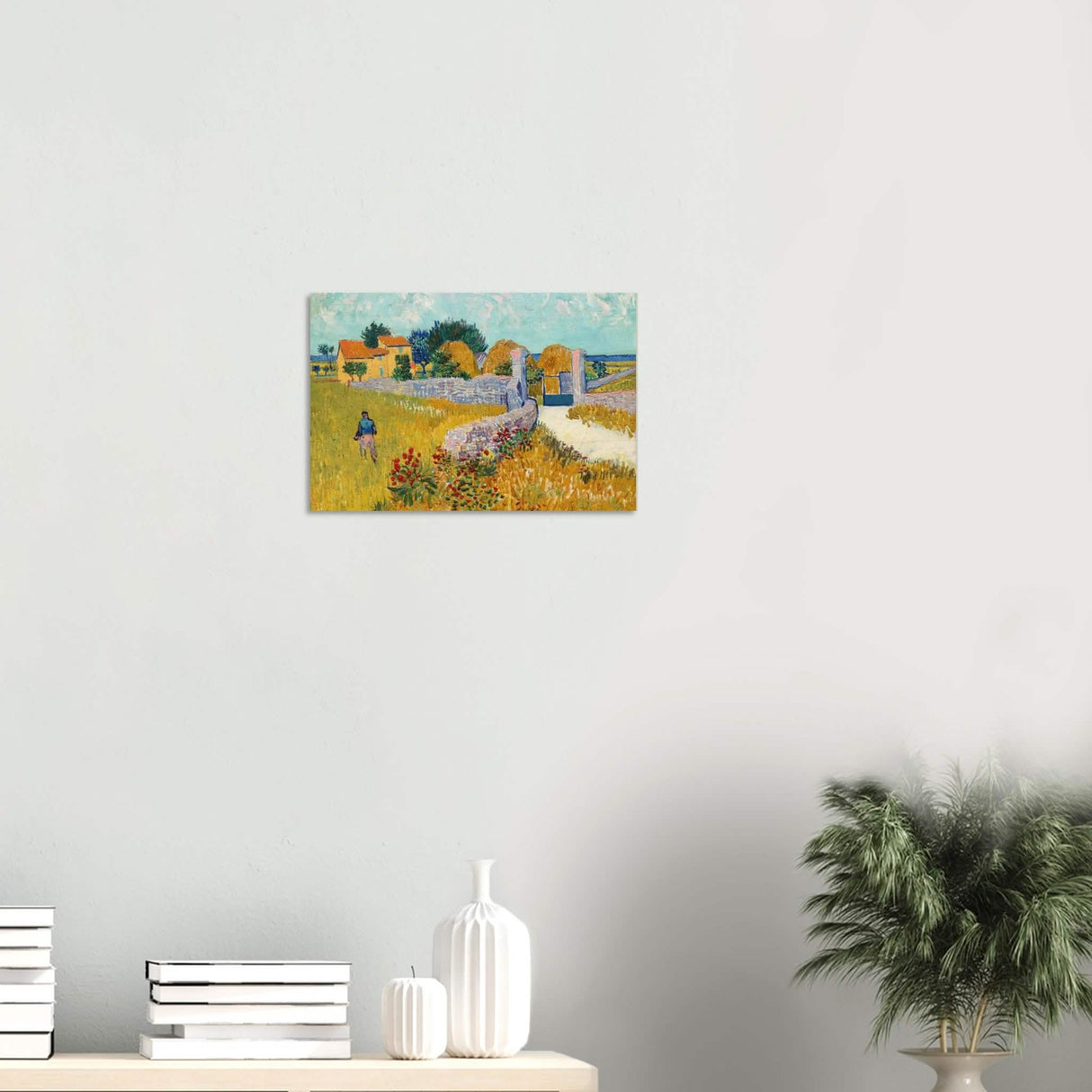 Farmhouse in Provence by Vincent van Gogh 1888 | Vintage wall art print - Wood Prints - 30x45 cm / 12x18″ - 20 mm