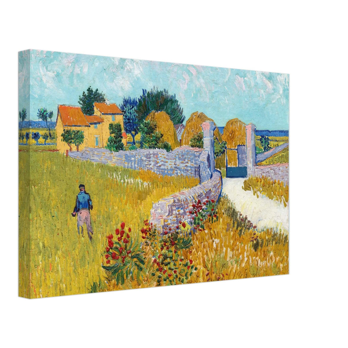 Farmhouse in Provence by Vincent van Gogh 1888 | Vintage wall art print - Canvas - 30x45 cm / 12x18″ - Slim