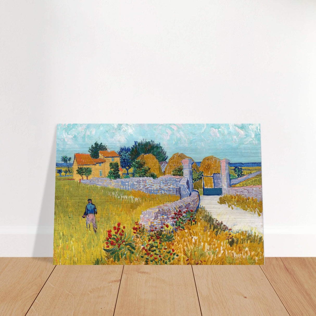 Farmhouse in Provence by Vincent van Gogh 1888 | Vintage wall art print - Brushed Aluminum Print - 50x75 cm / 20x30″ -