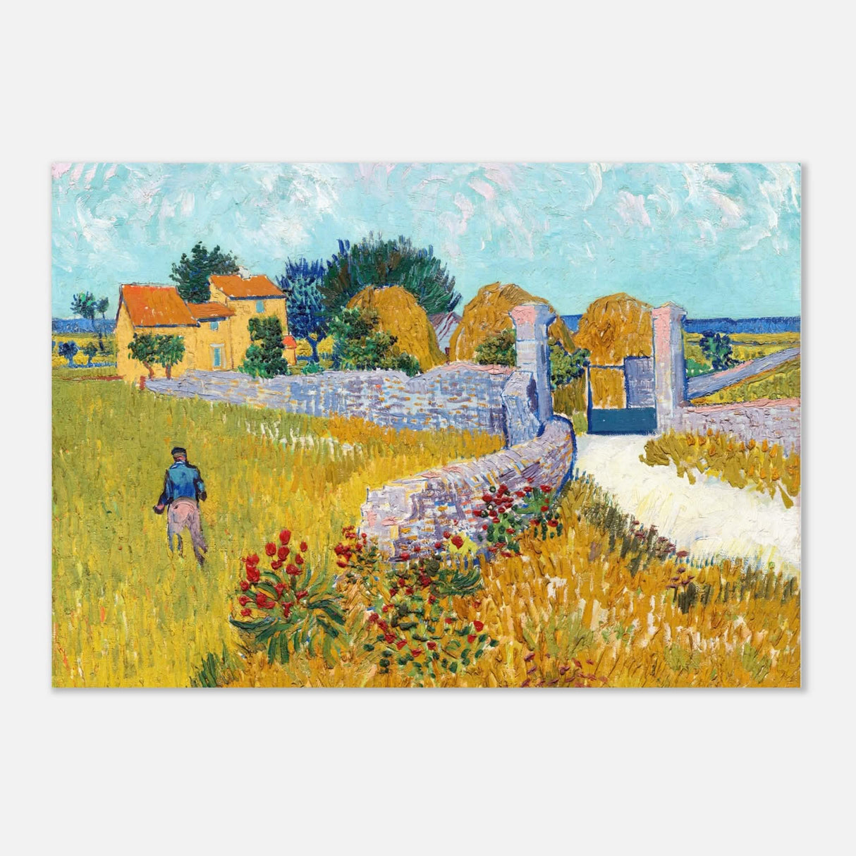 Farmhouse in Provence by Vincent van Gogh 1888 | Vintage wall art print - Aluminum Print - 70x100 cm / 28x40″ -