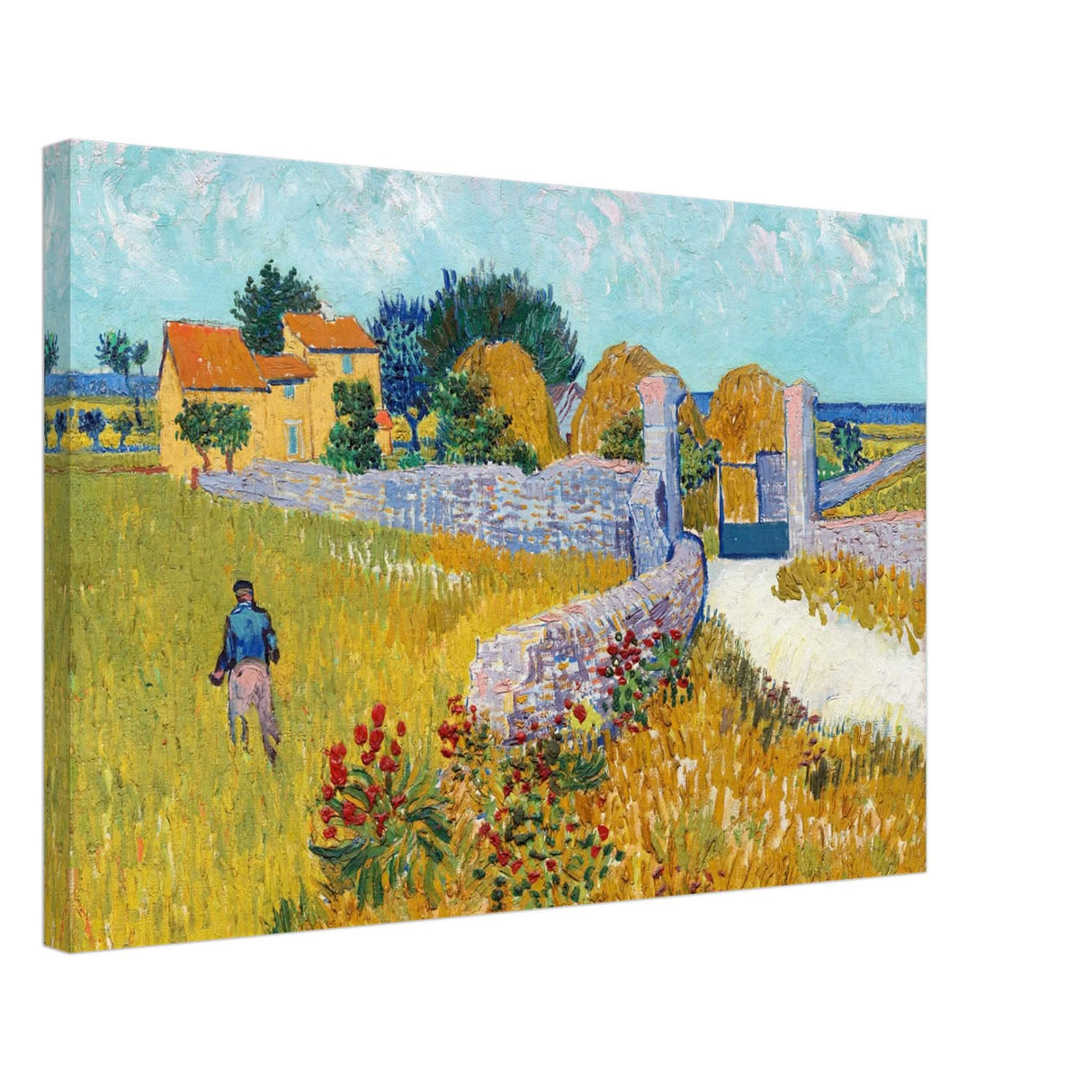 Farmhouse in Provence by Vincent van Gogh 1888 | Vintage wall art print - Canvas - 50x75 cm / 20x30″ - Thick