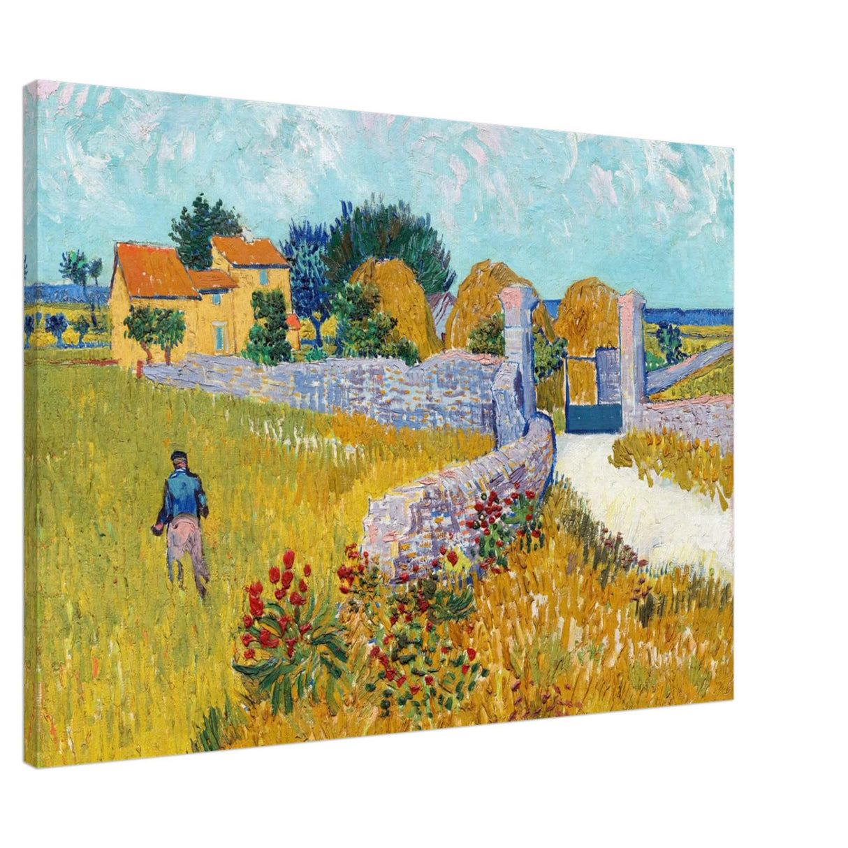 Farmhouse in Provence by Vincent van Gogh 1888 | Vintage wall art print - Canvas - 70x100 cm / 28x40″ - Slim