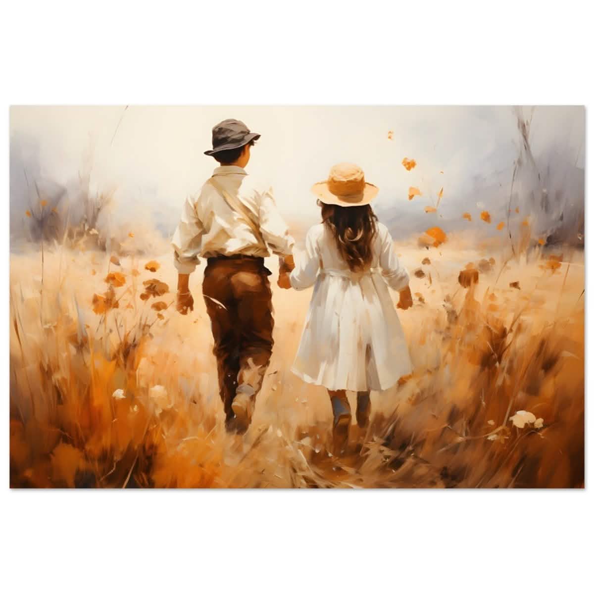 Fields of Togetherness | Impressionistic Art - Aluminum Print - 40x60 cm / 16x24″ -