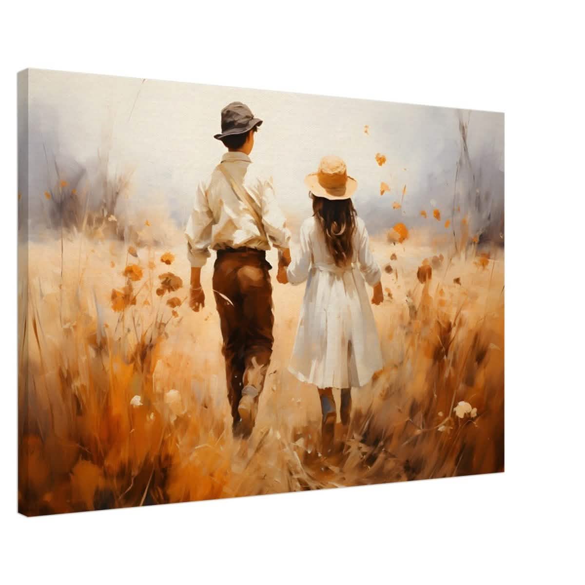 Fields of Togetherness | Impressionistic Art - Canvas - 60x90 cm / 24x36″ -