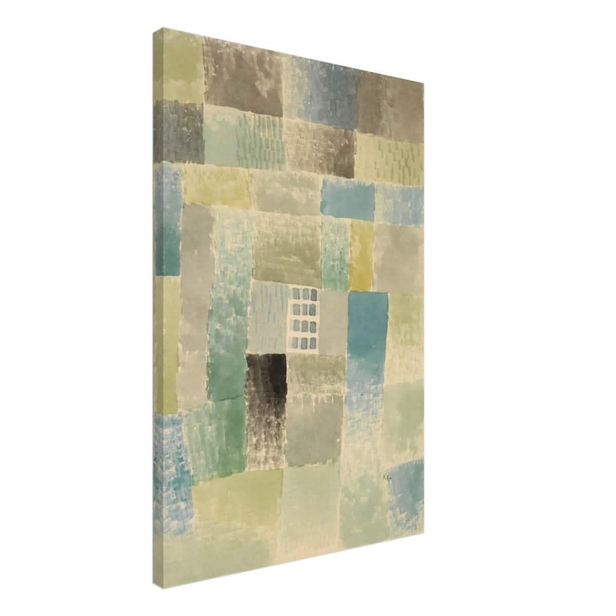 First House of a Settlement by Paul Klee 1926 | Vintage wall art print - Brushed Aluminum Print - 50x75 cm / 20x30″ -