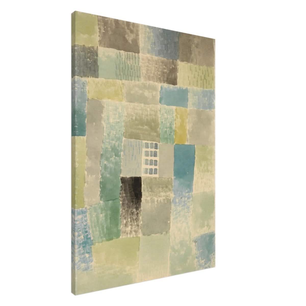 First House of a Settlement by Paul Klee 1926 | Vintage wall art print - Canvas - 70x100 cm / 28x40″ - Slim