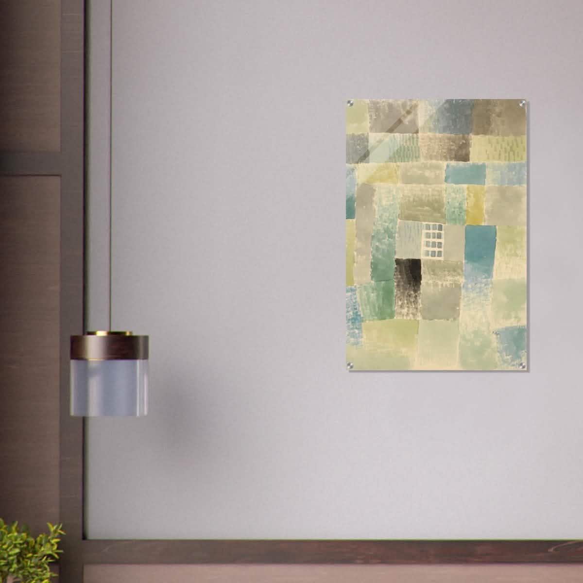 First House of a Settlement by Paul Klee 1926 | Vintage wall art print - Acrylic Print - 60x90 cm / 24x36″ -