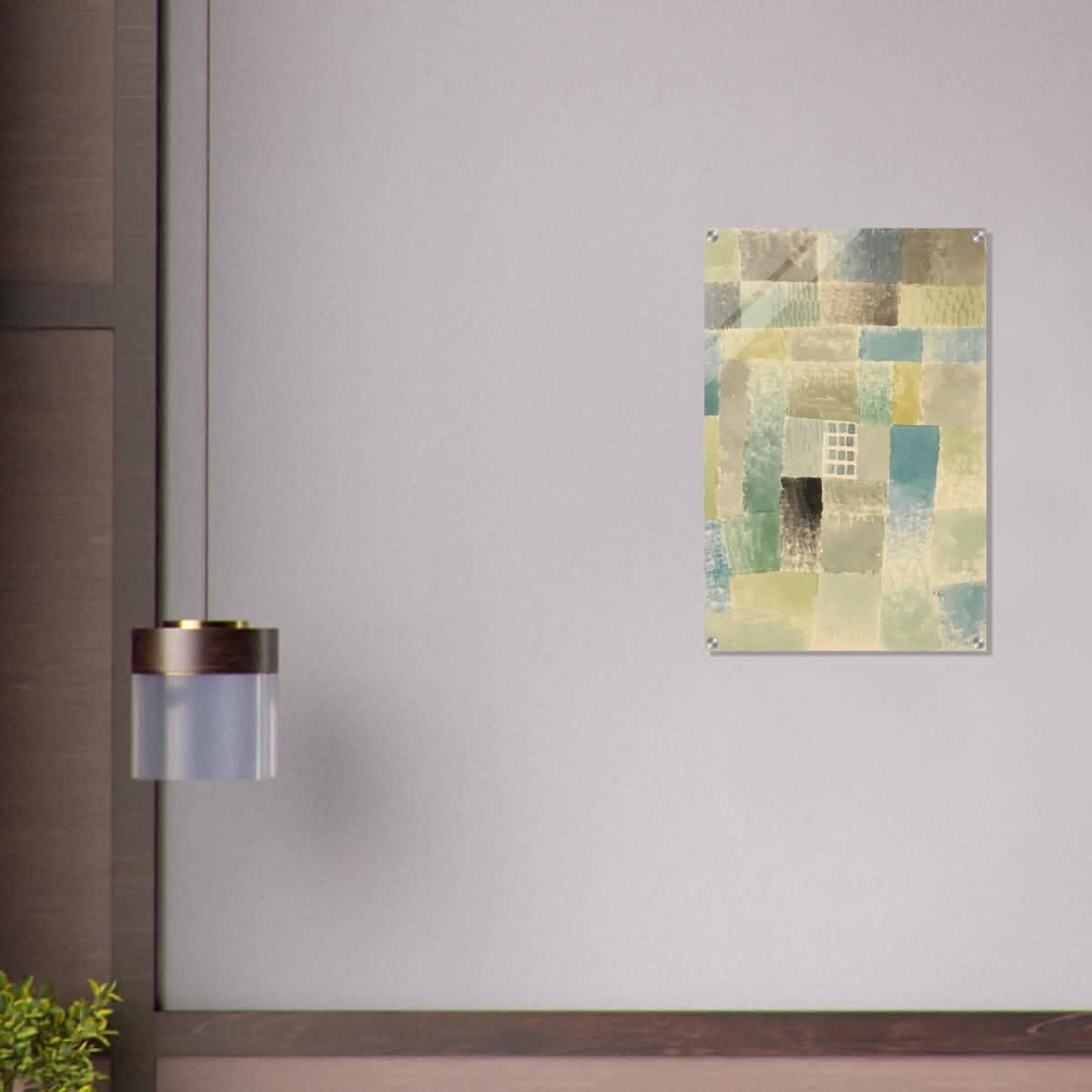 First House of a Settlement by Paul Klee 1926 | Vintage wall art print - Acrylic Print - 50x75 cm / 20x30″ -