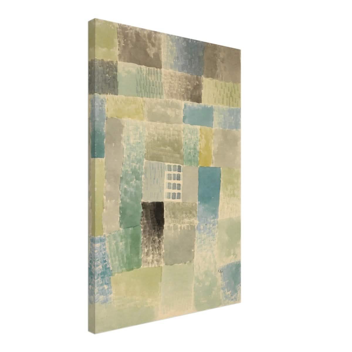 First House of a Settlement by Paul Klee 1926 | Vintage wall art print - Brushed Aluminum Print - 70x100 cm / 28x40″ -