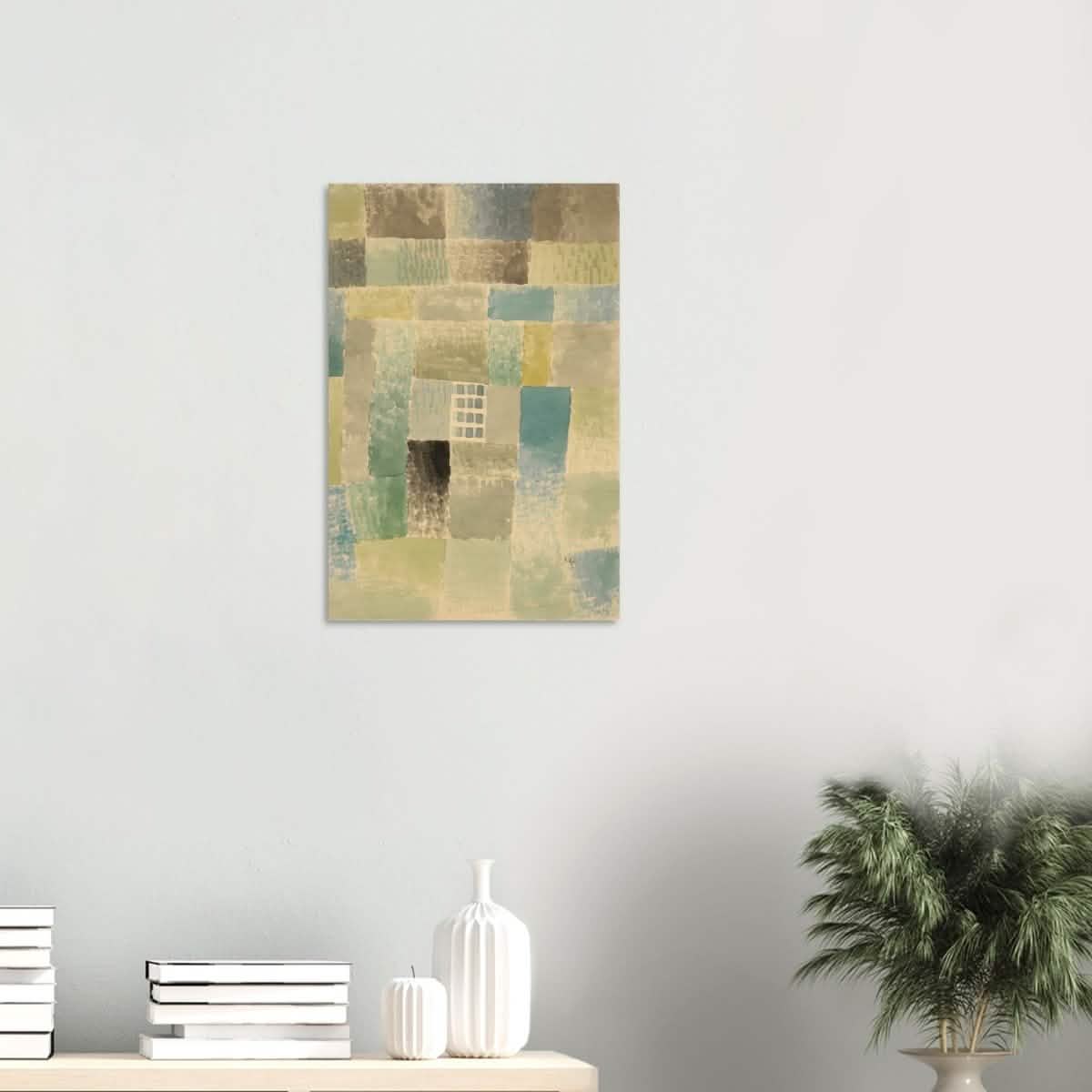 First House of a Settlement by Paul Klee 1926 | Vintage wall art print - Wood Prints - 40x60 cm / 16x24″ - 10 mm