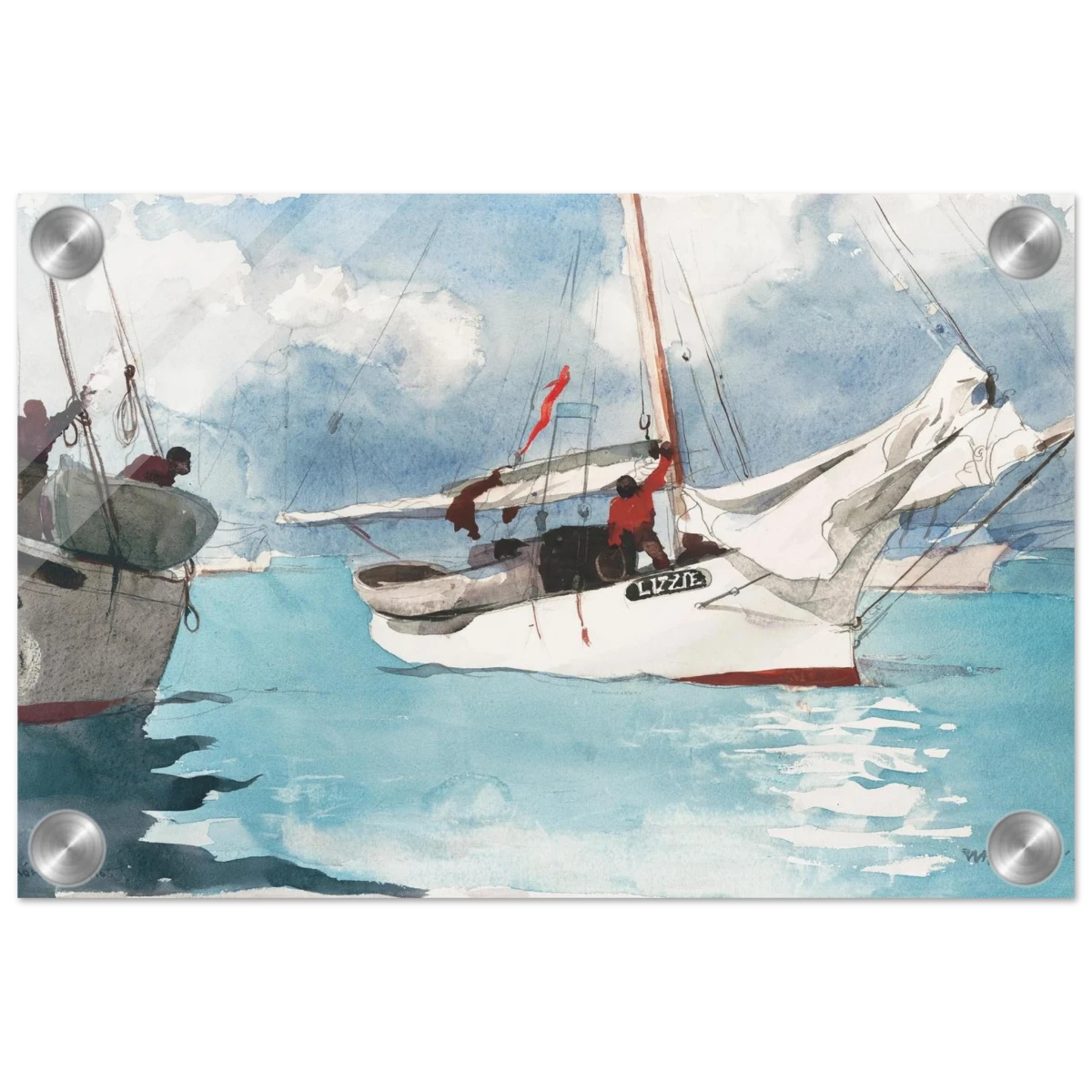 "Fishing Boats, Key West" – Nautical Wall Art Print by Winslow Homer - Acrylic Print - 20x30 cm / 8x12″ -