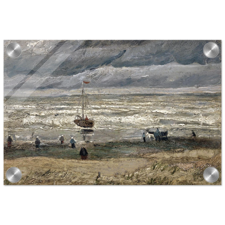 Fishing Boats on the Beach at Scheveningen – Vincent van Gogh Nautical Wall Art Print - Acrylic Print - 20x30 cm / 8x12″ -