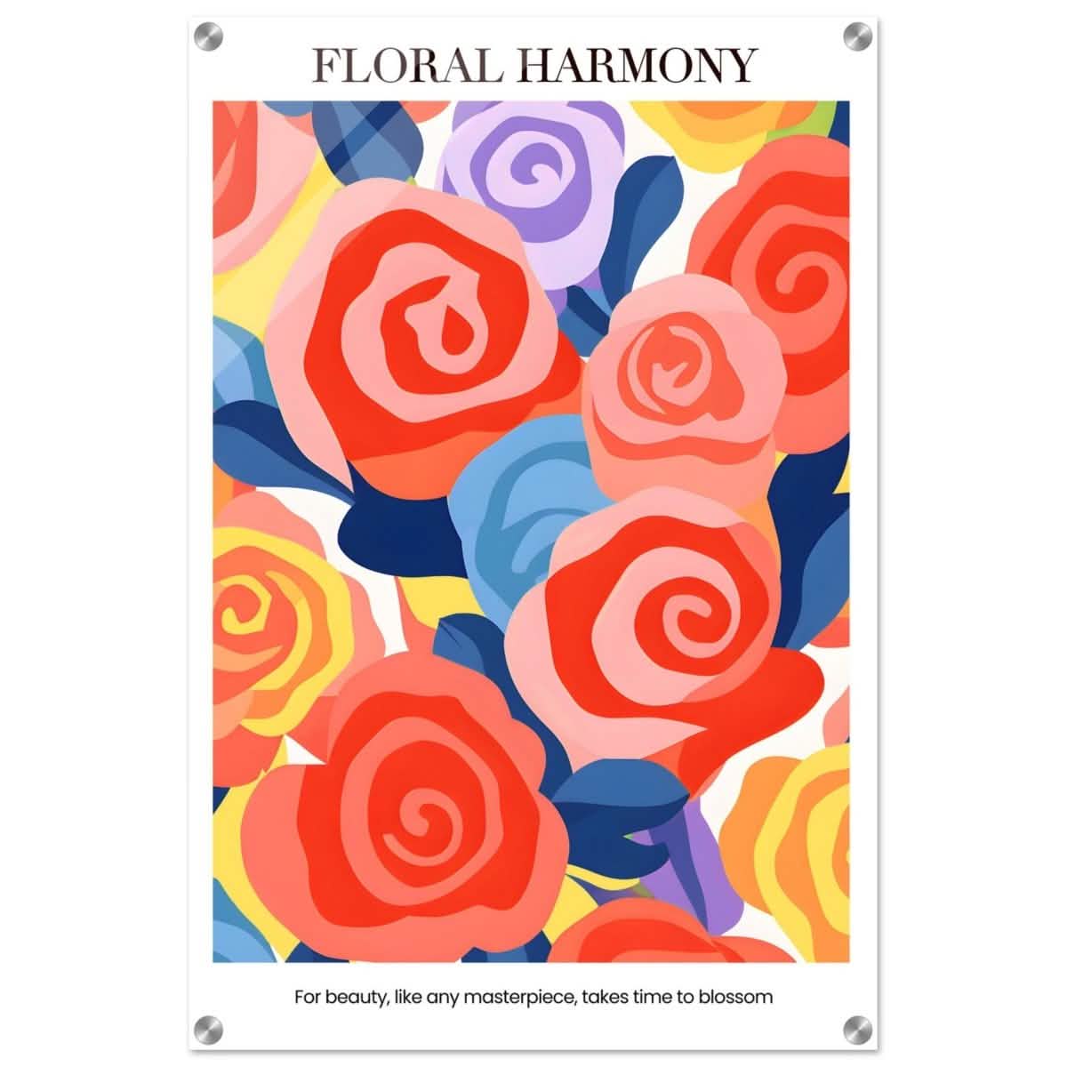 Floral Harmony - Acrylic Print - 50x75 cm / 20x30″ -