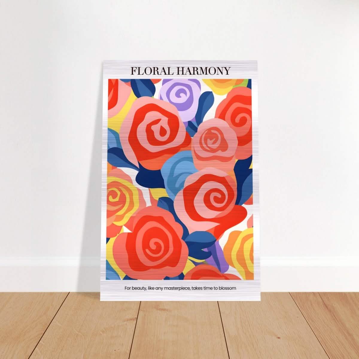 Floral Harmony - Brushed Aluminum Print - 30x45 cm / 12x18″ -