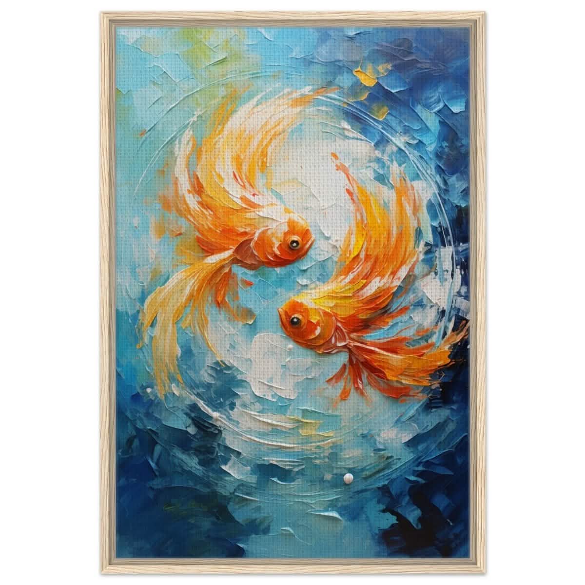 Flowing Fortune | Abstract Realism wall art print - Framed Canvas - 30x45 cm / 12x18″ - Wood frame