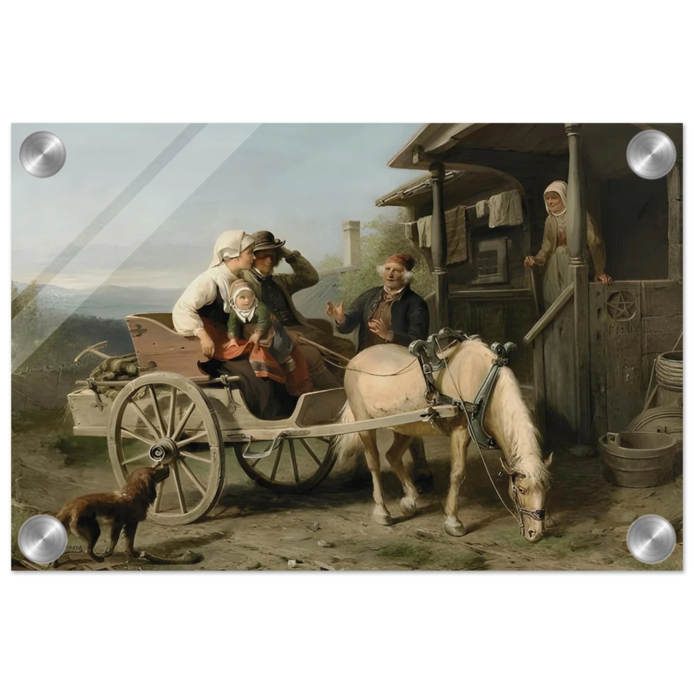 “Första besöket” – A Nordic Tale of Togetherness by Bengt Nordenberg | Wall art Print - Acrylic Print - 20x30 cm / 8x12″ -