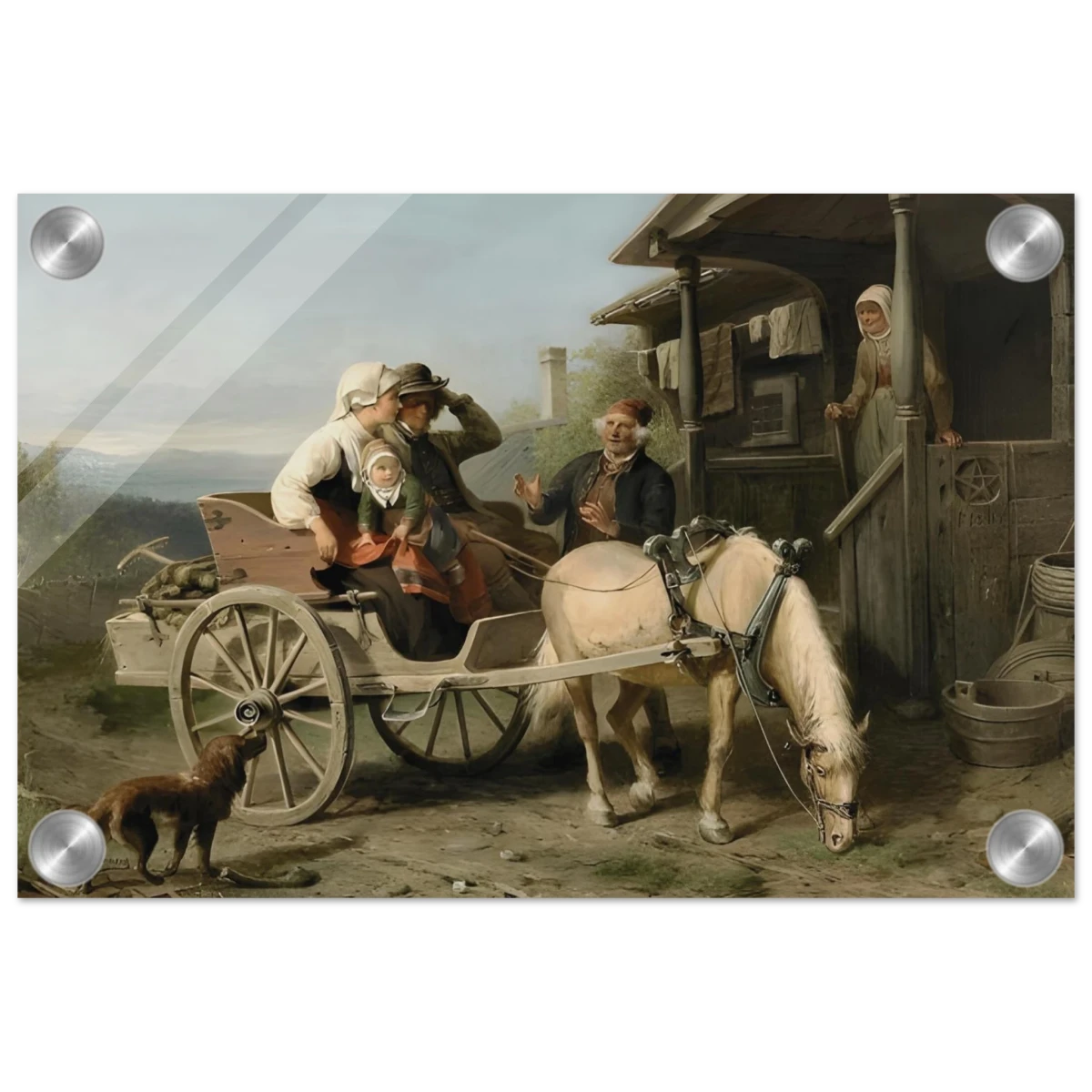 “Första besöket” – A Nordic Tale of Togetherness by Bengt Nordenberg | Wall art Print - Acrylic Print - 20x30 cm / 8x12″ -