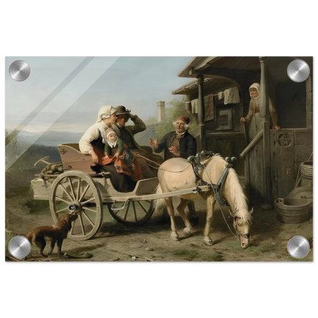 “Första besöket” – A Nordic Tale of Togetherness by Bengt Nordenberg | Wall art Print - Acrylic Print - 20x30 cm / 8x12″ -