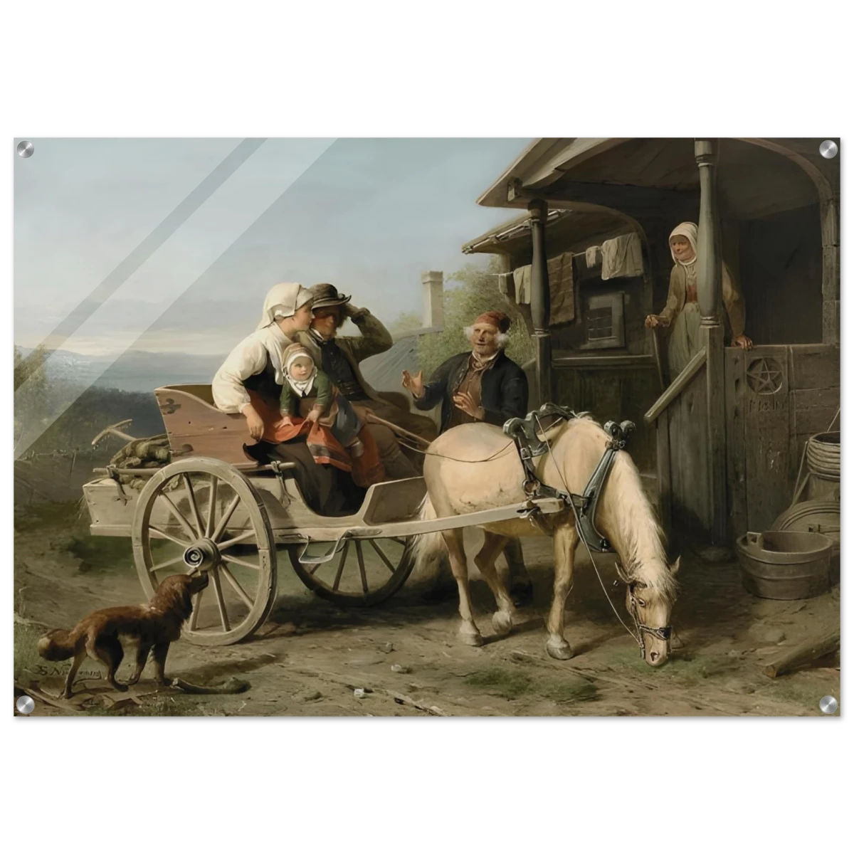 “Första besöket” – A Nordic Tale of Togetherness by Bengt Nordenberg | Wall art Print - Acrylic Print - 70x100 cm / 28x40″ -