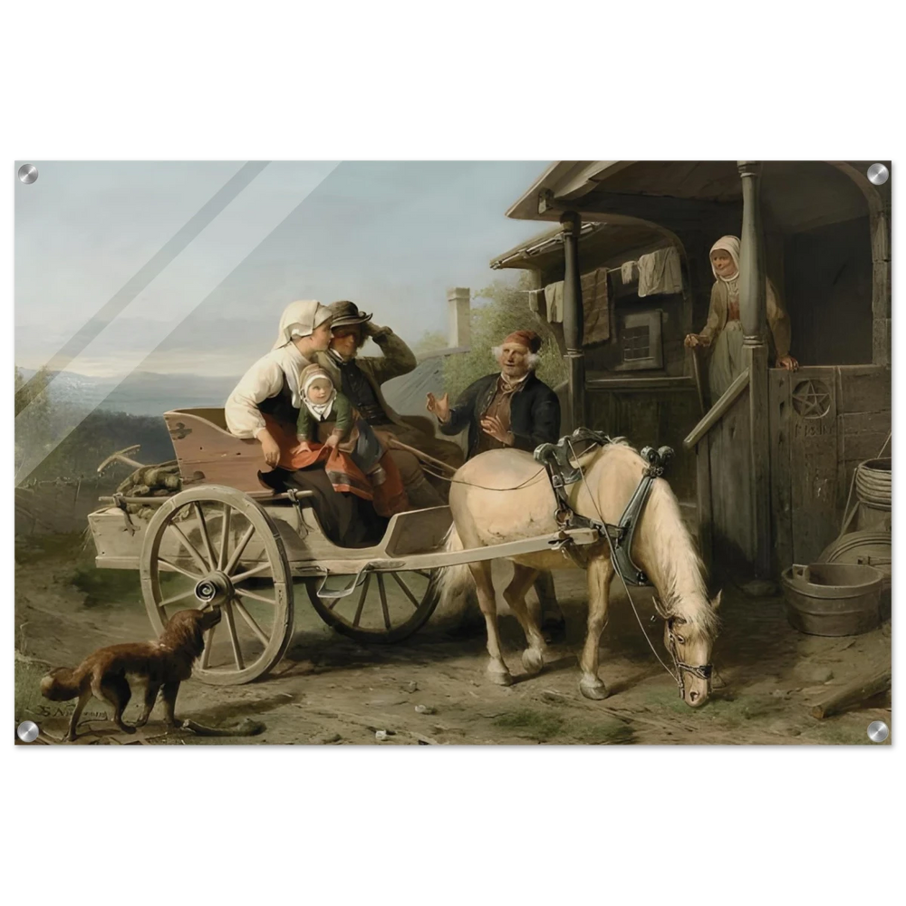 “Första besöket” – A Nordic Tale of Togetherness by Bengt Nordenberg | Wall art Print - Acrylic Print - 60x90 cm / 24x36″ -