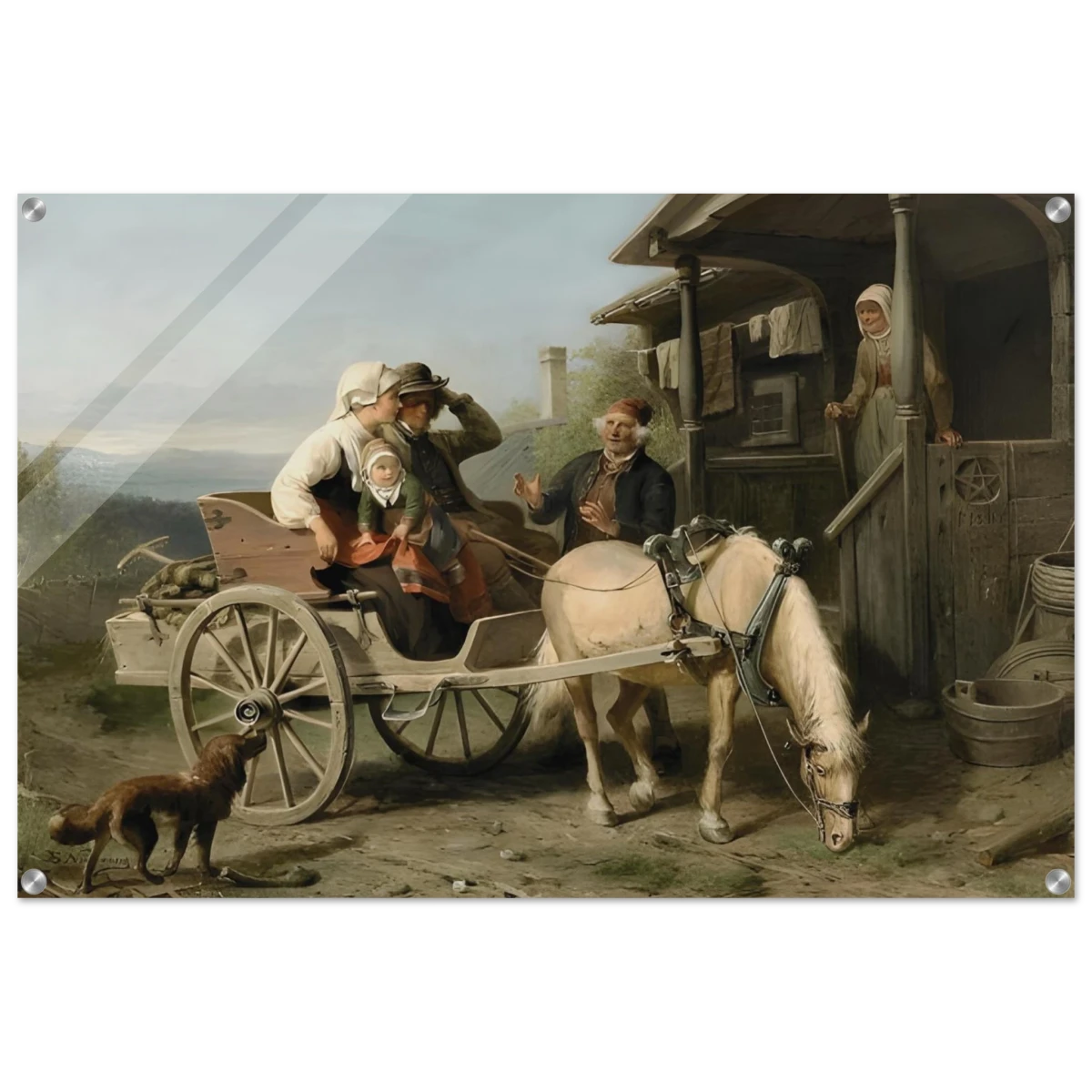 “Första besöket” – A Nordic Tale of Togetherness by Bengt Nordenberg | Wall art Print - Acrylic Print - 60x90 cm / 24x36″ -