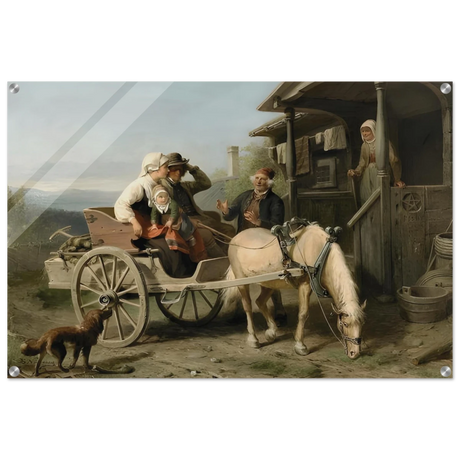 “Första besöket” – A Nordic Tale of Togetherness by Bengt Nordenberg | Wall art Print - Acrylic Print - 60x90 cm / 24x36″ -