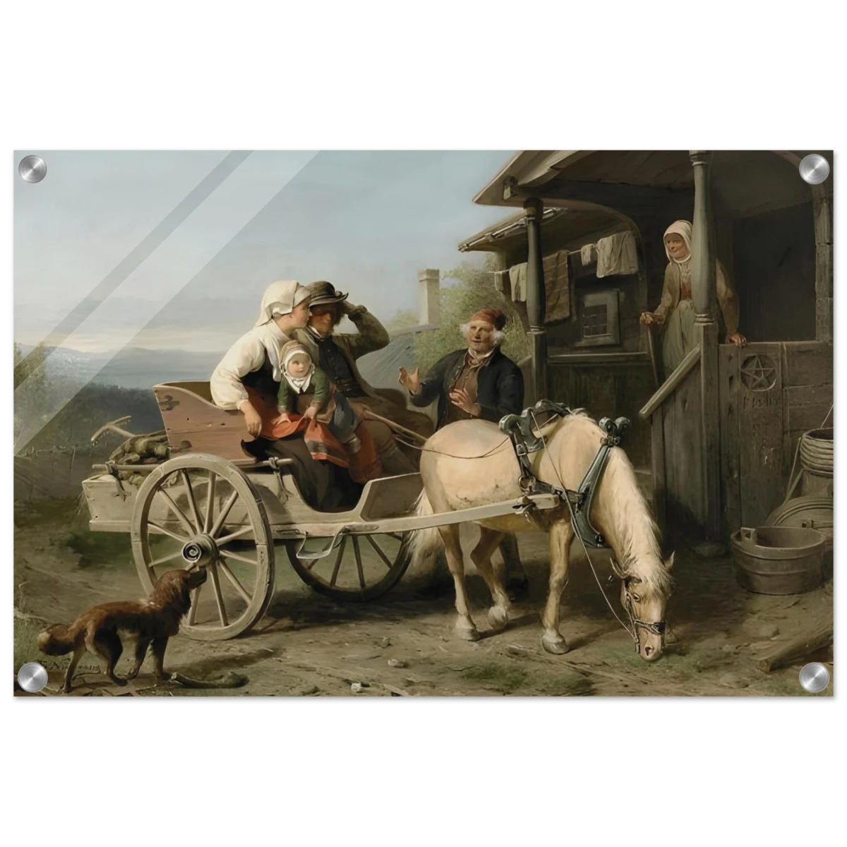 “Första besöket” – A Nordic Tale of Togetherness by Bengt Nordenberg | Wall art Print - Acrylic Print - 40x60 cm / 16x24″ -