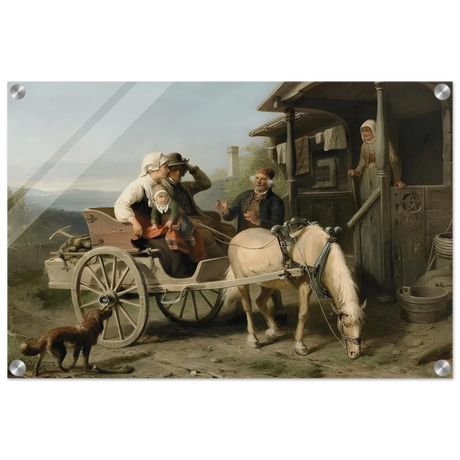 “Första besöket” – A Nordic Tale of Togetherness by Bengt Nordenberg | Wall art Print - Acrylic Print - 40x60 cm / 16x24″ -