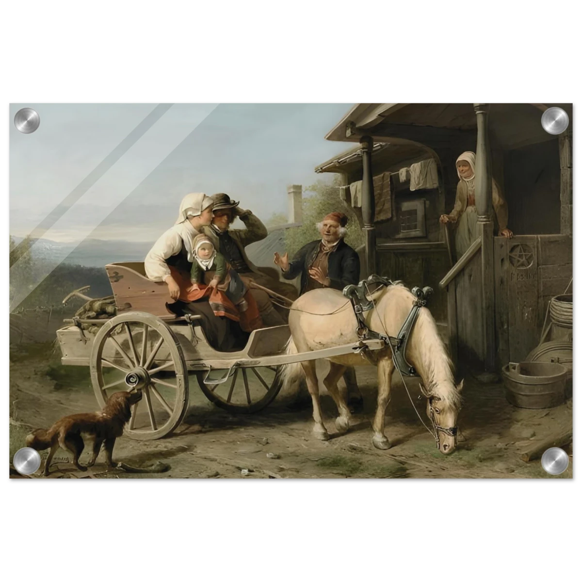 “Första besöket” – A Nordic Tale of Togetherness by Bengt Nordenberg | Wall art Print - Acrylic Print - 30x45 cm / 12x18″ -