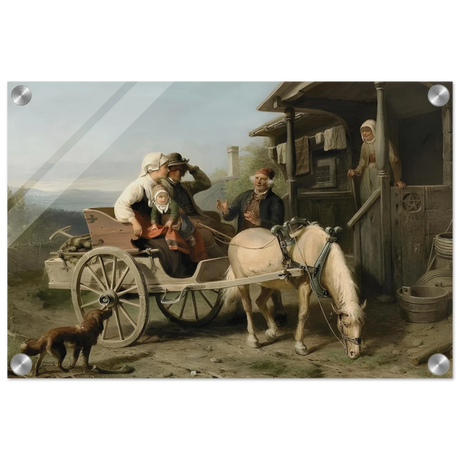 “Första besöket” – A Nordic Tale of Togetherness by Bengt Nordenberg | Wall art Print - Acrylic Print - 30x45 cm / 12x18″ -