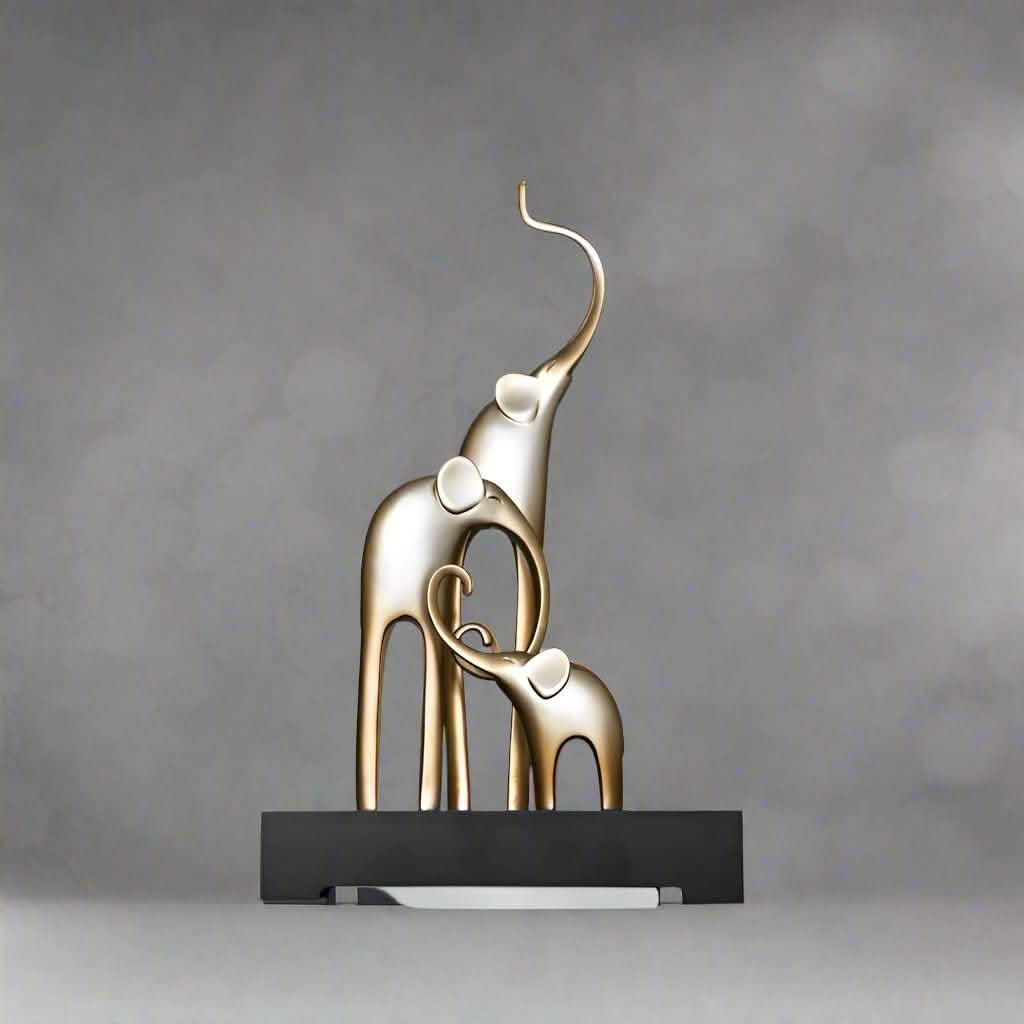 Fortune Bring Elephant Decorative Crafts - Retro Color -