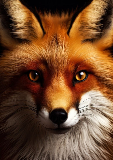 "Fox Gaze" – Choose Your Wildlife Portrait: Golden Light, Bold Stare, or Midnight Amber - 30x45 cm / 12x18″ - Design 1 - Acrylic Print