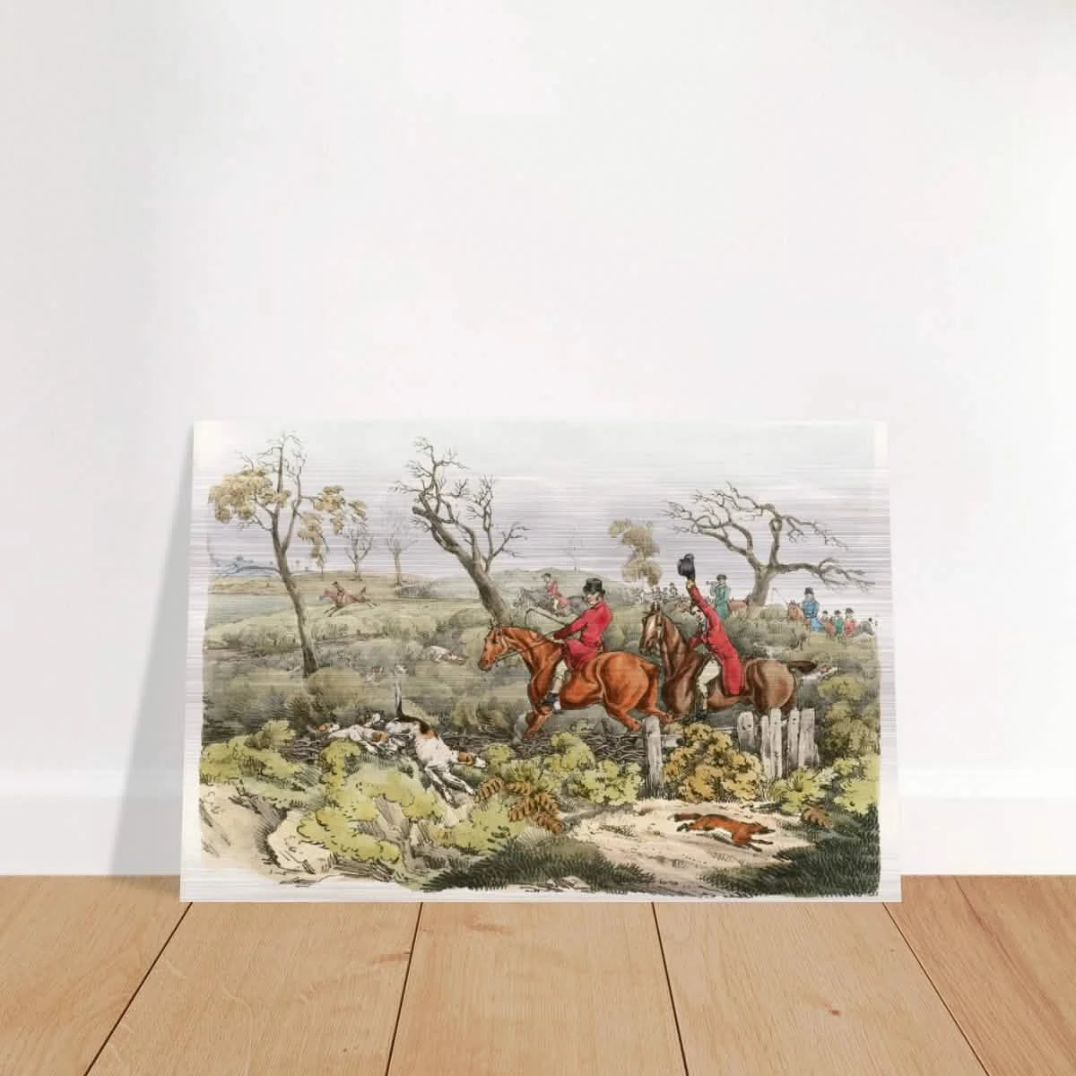 "Fox Hunt Legacy" – Vintage Equestrian Wall Art Print by Henry Alken - Brushed Aluminum Print - 60x90 cm / 24x36″ -