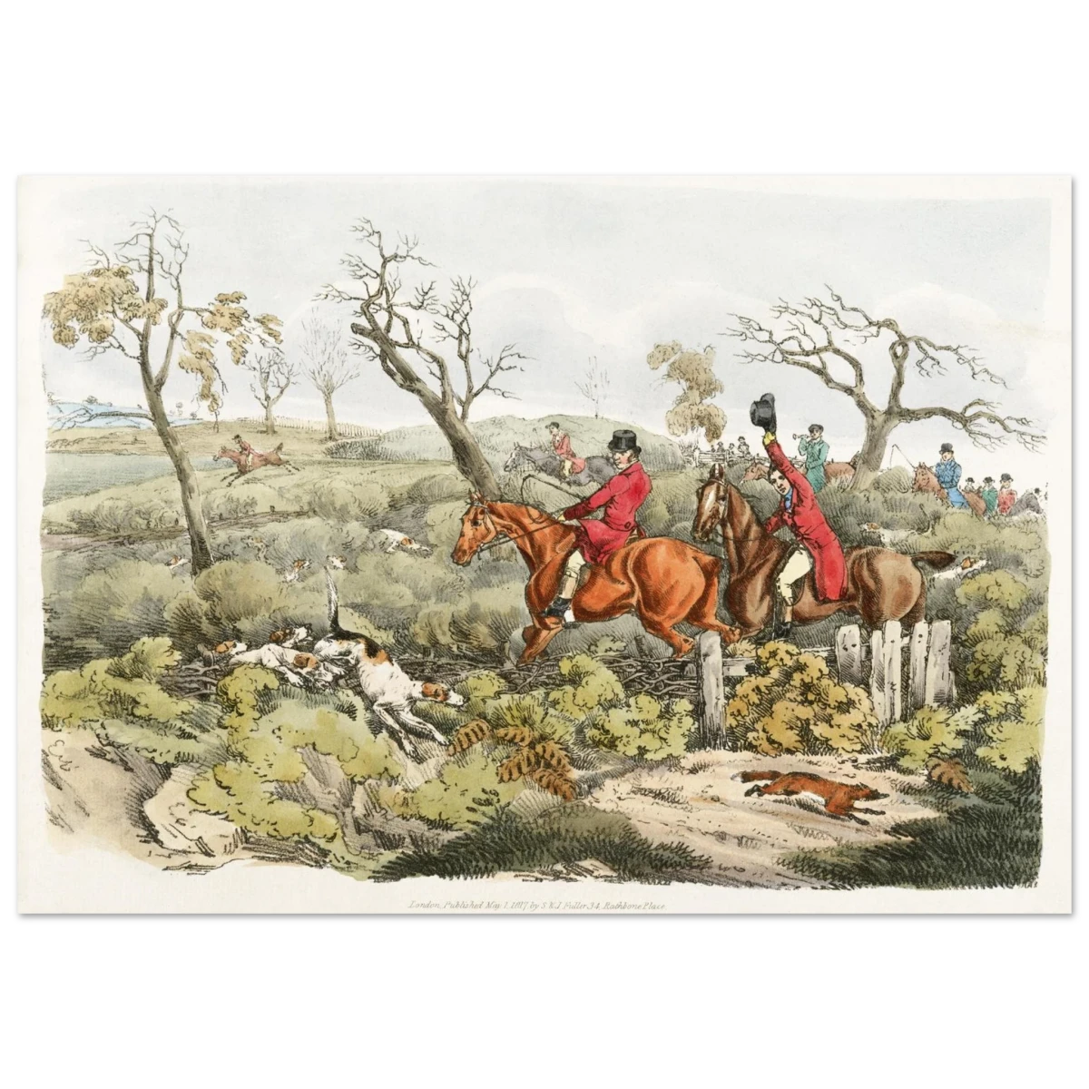 "Fox Hunt Legacy" – Vintage Equestrian Wall Art Print by Henry Alken - Fine Art Poster - 70x100 cm / 28x40″ -
