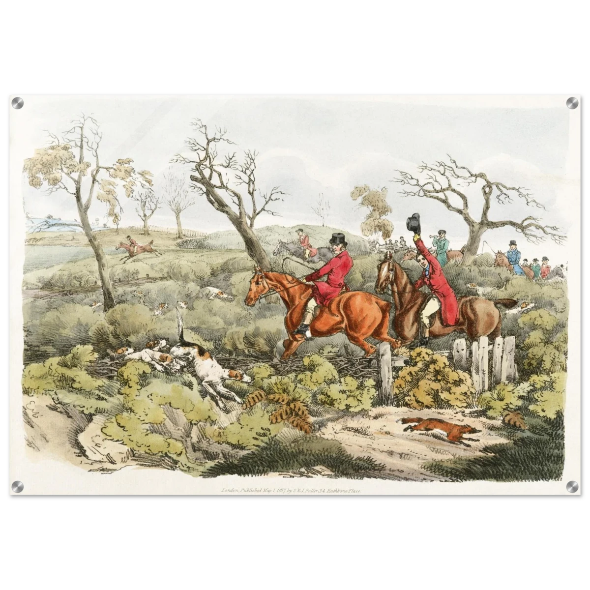 "Fox Hunt Legacy" – Vintage Equestrian Wall Art Print by Henry Alken - Acrylic Print - 70x100 cm / 28x40″ -