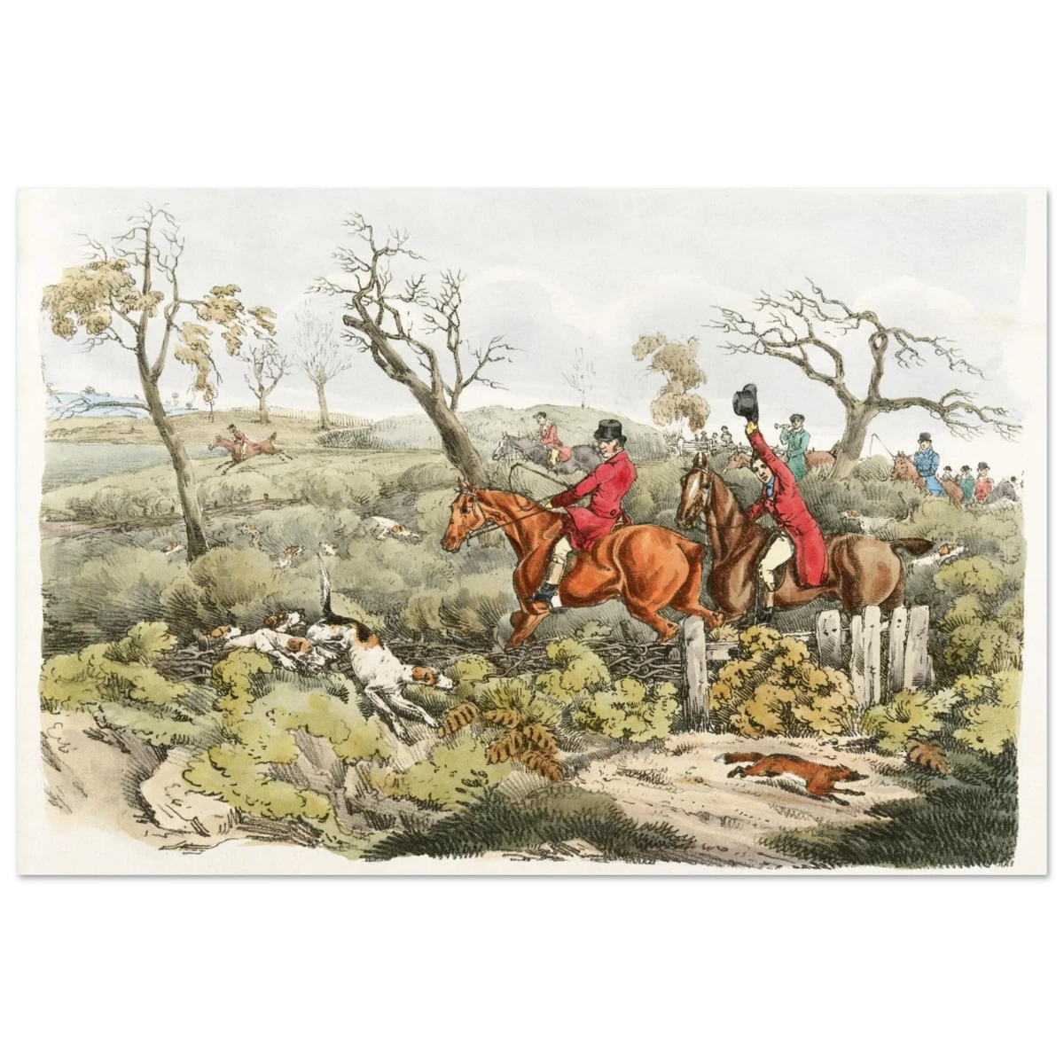 "Fox Hunt Legacy" – Vintage Equestrian Wall Art Print by Henry Alken - Fine Art Poster - 40x60 cm / 16x24″ -