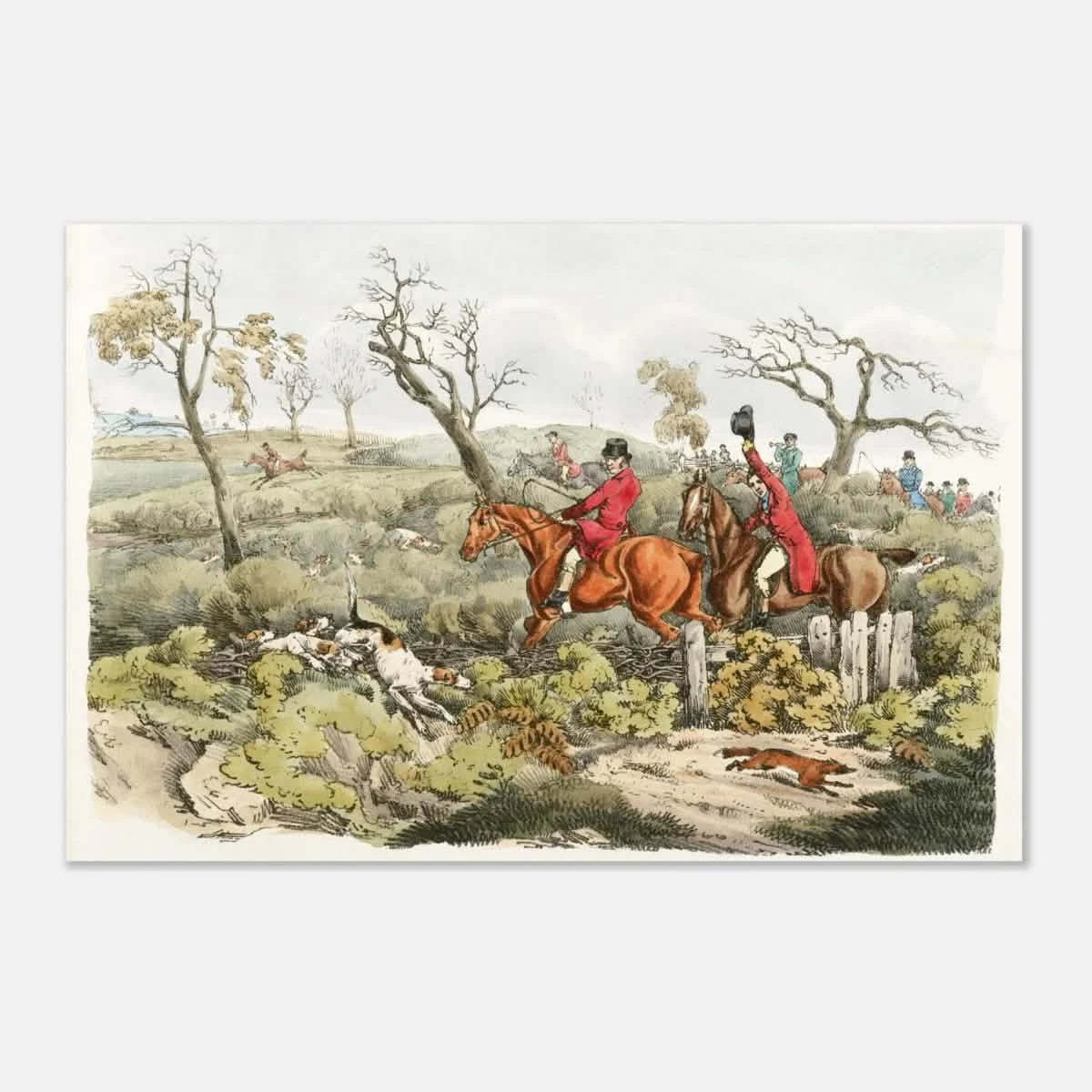 "Fox Hunt Legacy" – Vintage Equestrian Wall Art Print by Henry Alken - Aluminum Print - 50x75 cm / 20x30″ -