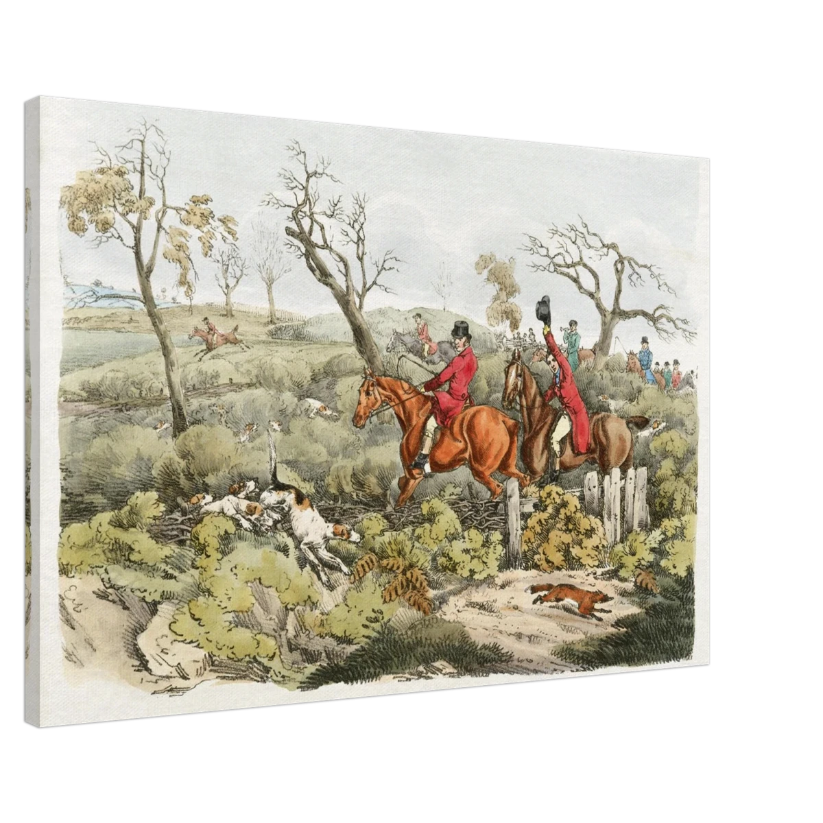 "Fox Hunt Legacy" – Vintage Equestrian Wall Art Print by Henry Alken - Canvas - 60x90 cm / 24x36″ -