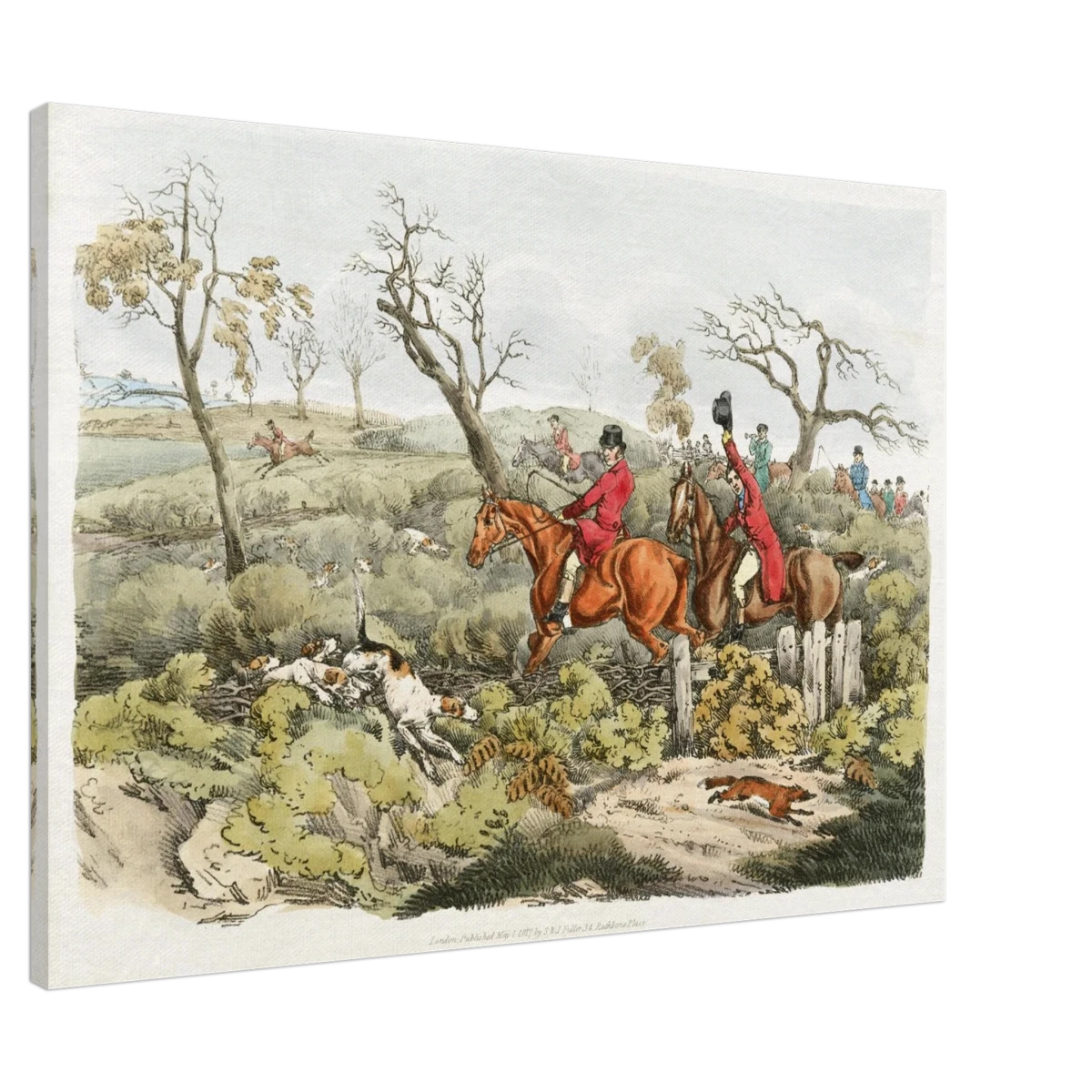 "Fox Hunt Legacy" – Vintage Equestrian Wall Art Print by Henry Alken - Canvas - 70x100 cm / 28x40″ -
