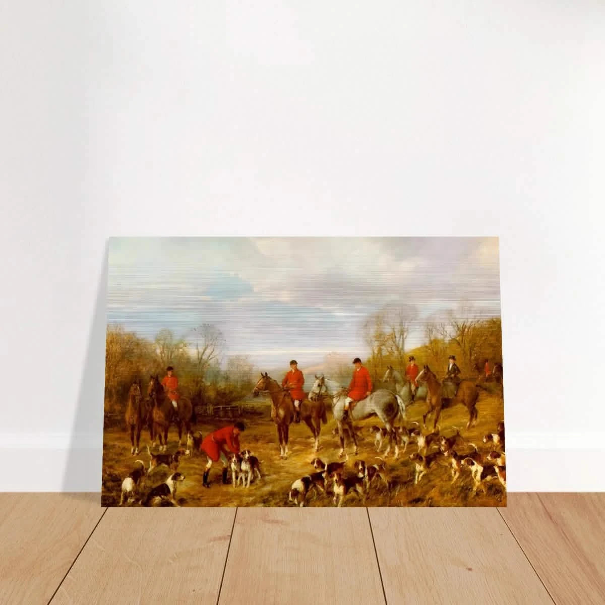 Fox Hunting Scene – Henry Alken Wall Art Print - Brushed Aluminum Print - 20x30 cm / 8x12″ -