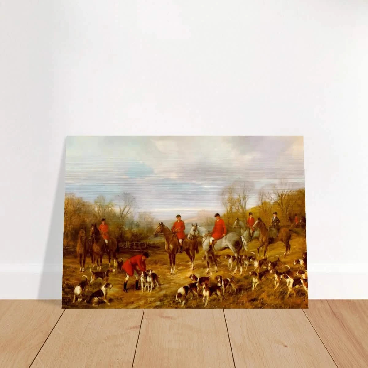 Fox Hunting Scene – Henry Alken Wall Art Print - Brushed Aluminum Print - 70x100 cm / 28x40″ -