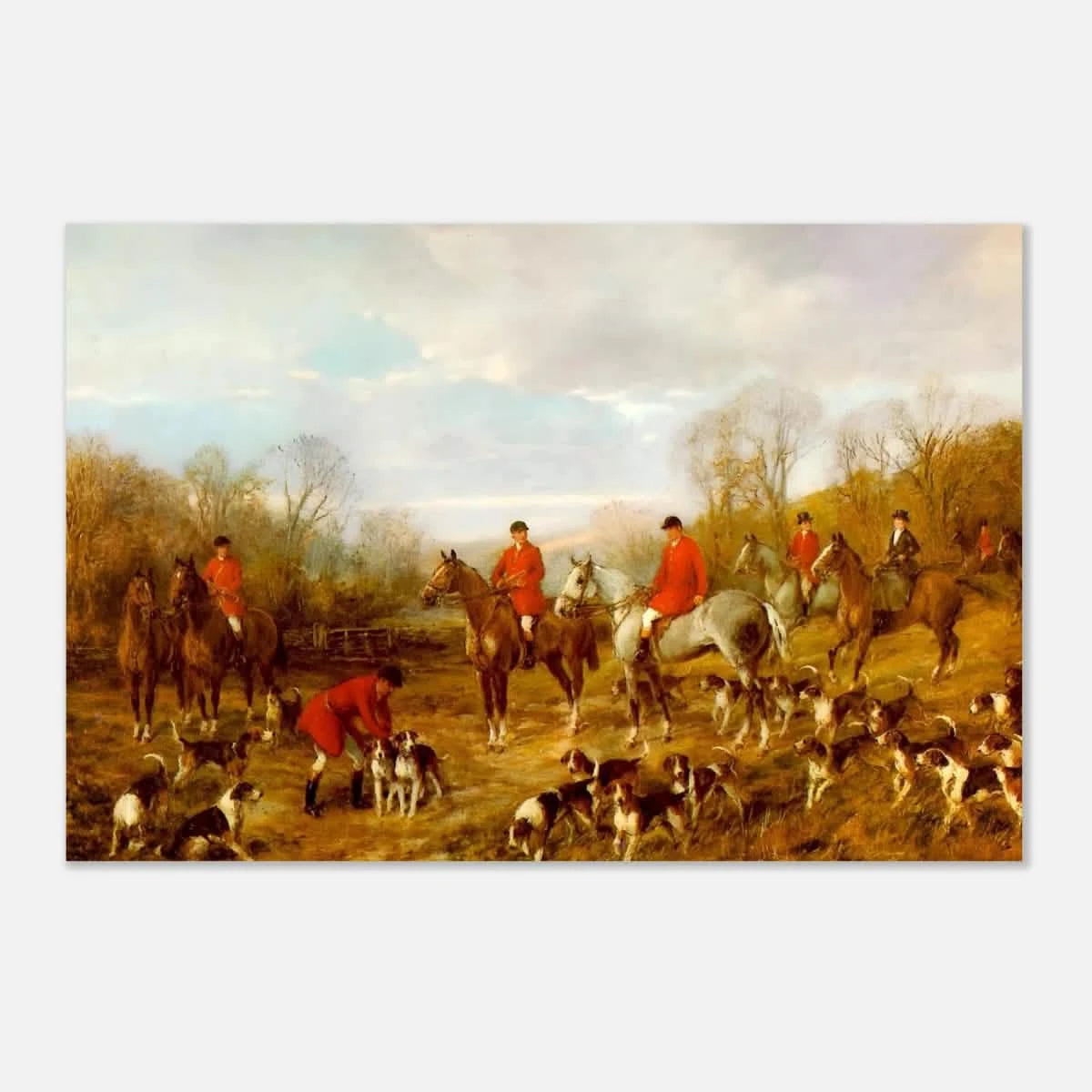 Fox Hunting Scene – Henry Alken Wall Art Print - Aluminum Print - 20x30 cm / 8x12″ -