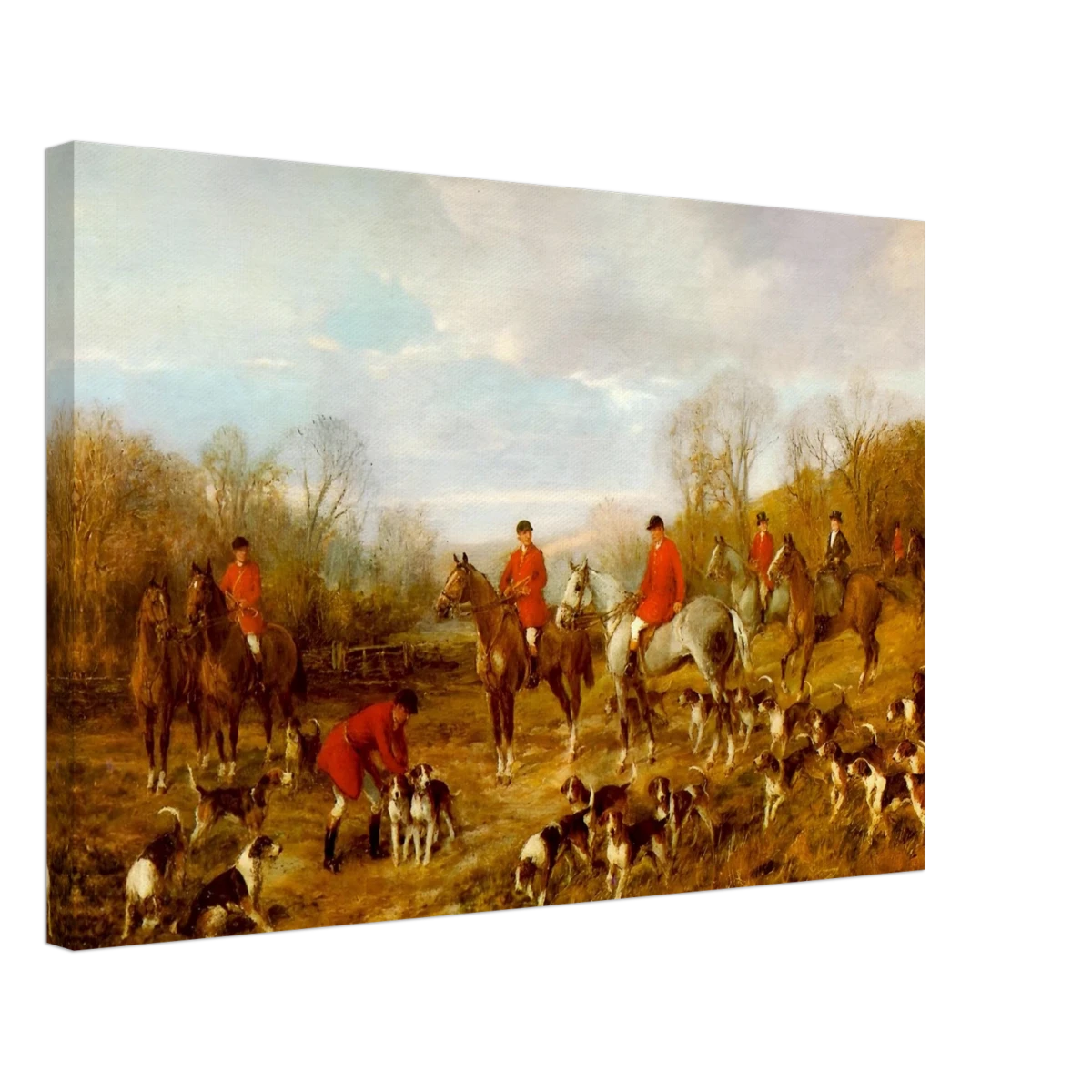 Fox Hunting Scene – Henry Alken Wall Art Print - Canvas - 40x60 cm / 16x24″ -