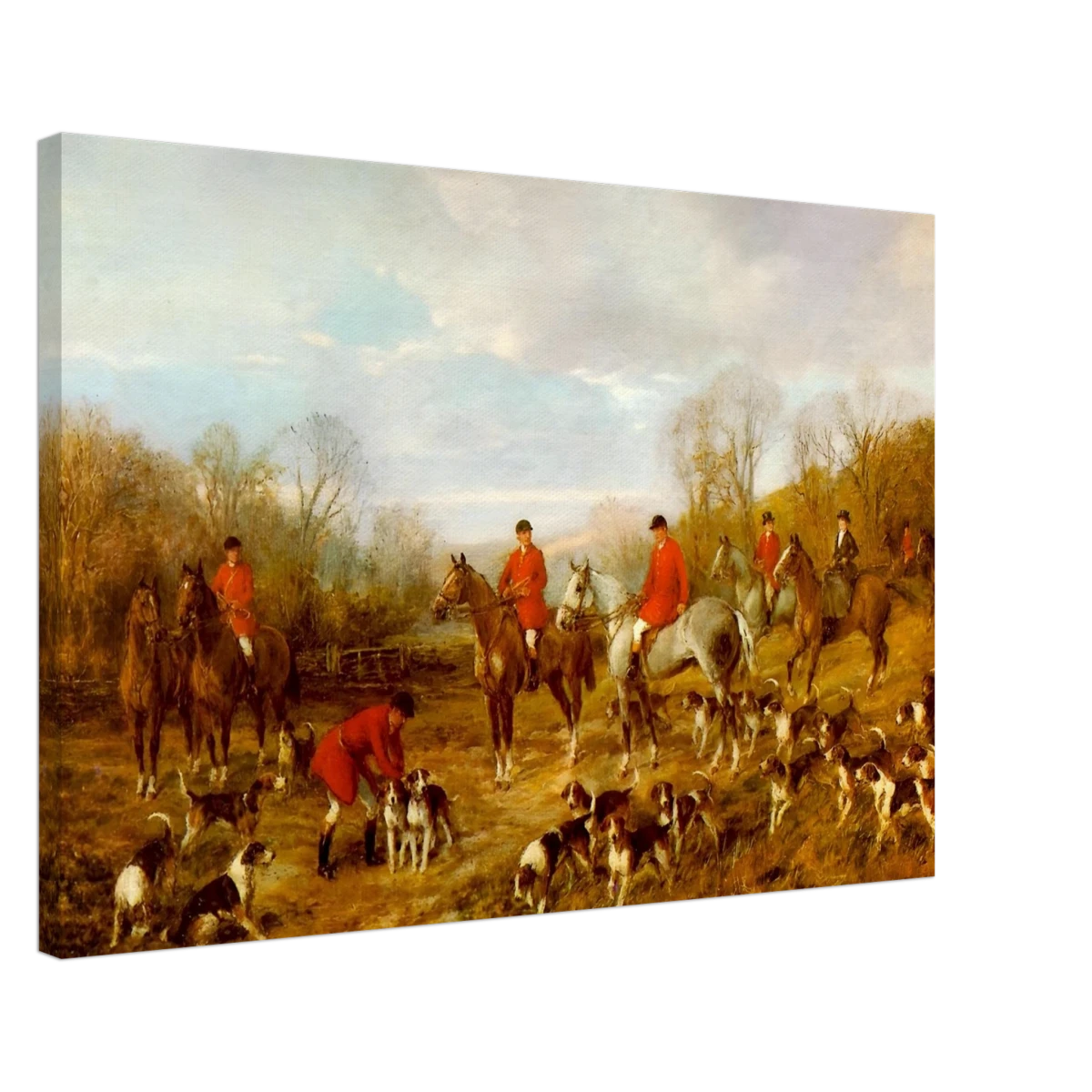 Fox Hunting Scene – Henry Alken Wall Art Print - Canvas - 50x75 cm / 20x30″ -