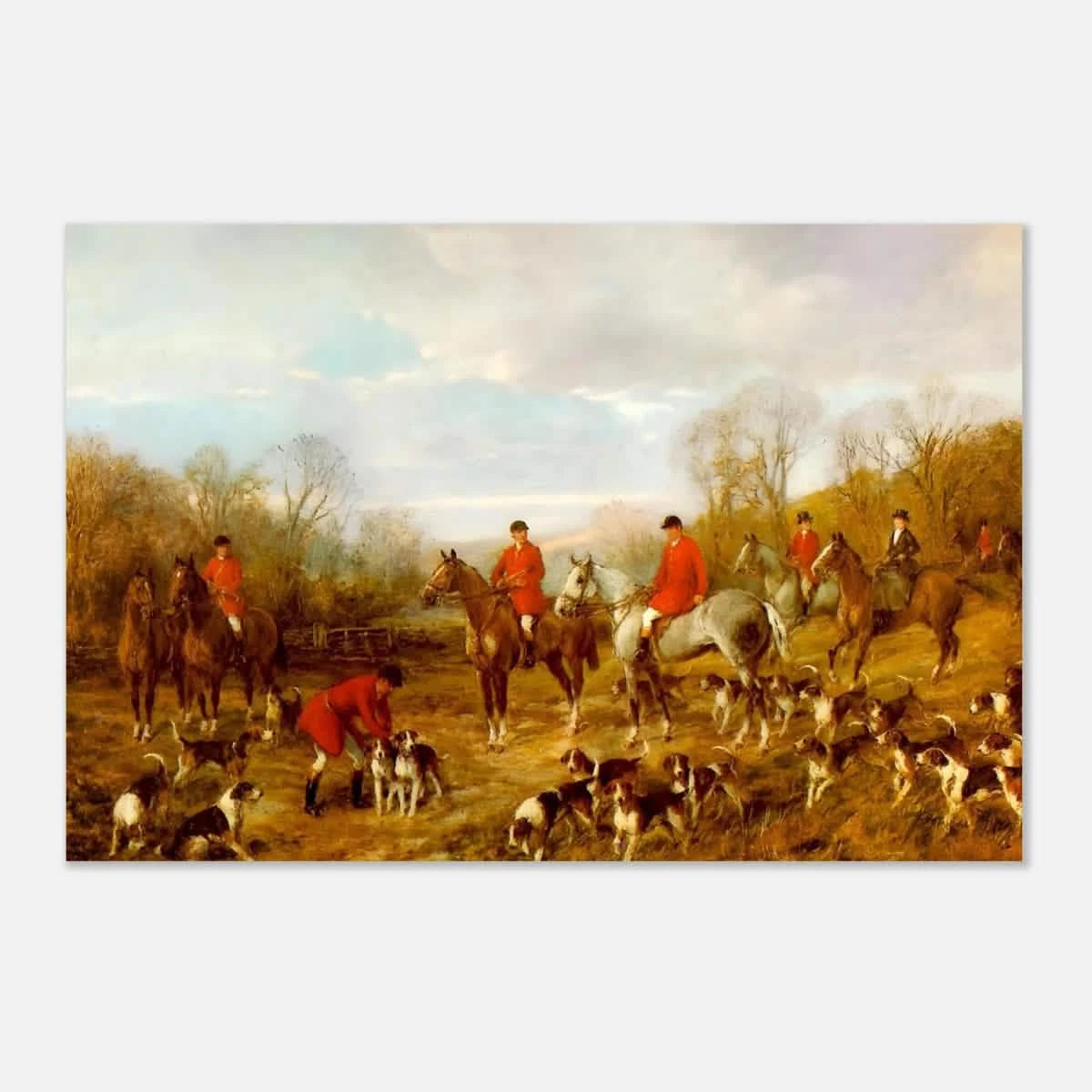 Fox Hunting Scene – Henry Alken Wall Art Print - Aluminum Print - 40x60 cm / 16x24″ -