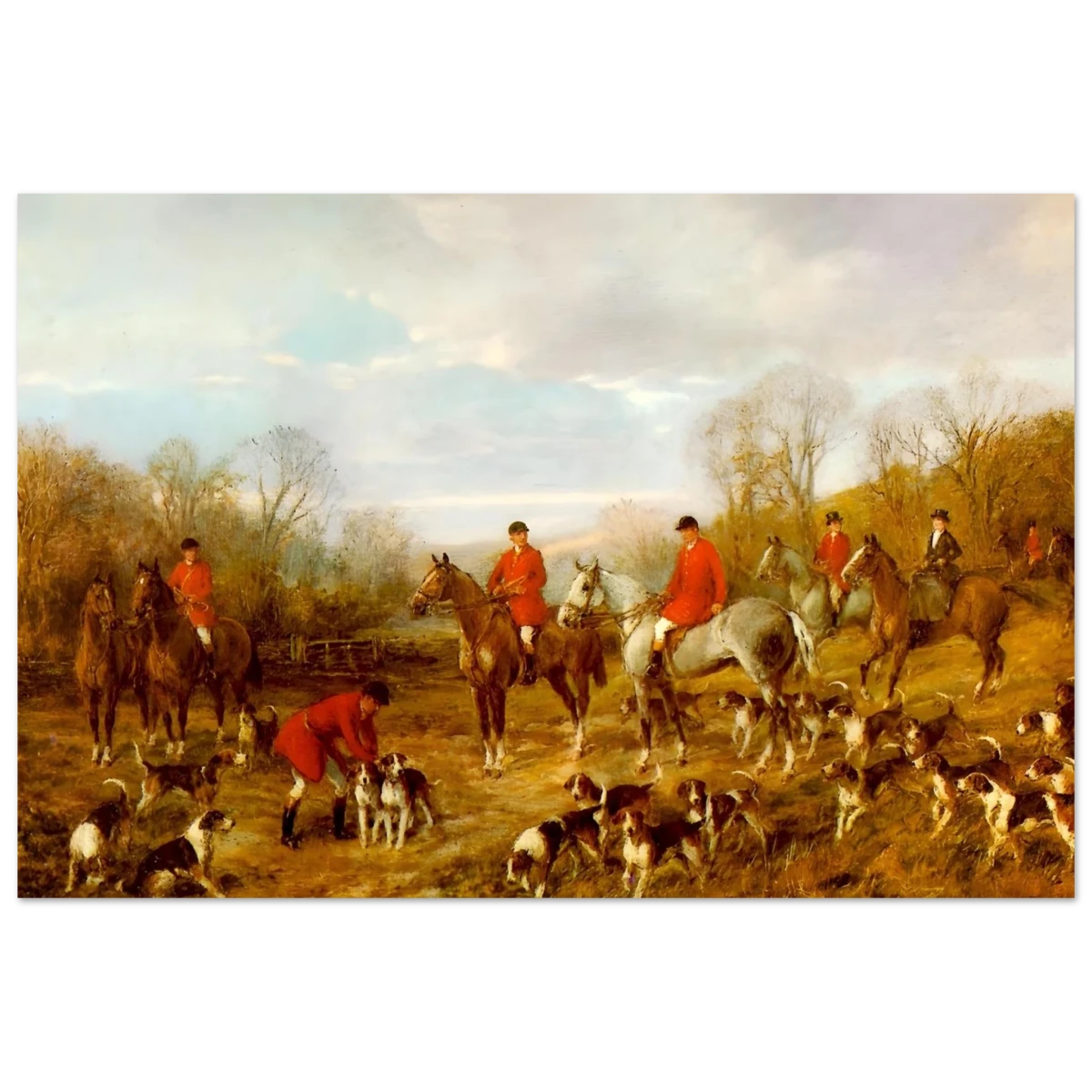 Fox Hunting Scene – Henry Alken Wall Art Print - Fine Art Poster - 40x60 cm / 16x24″ -