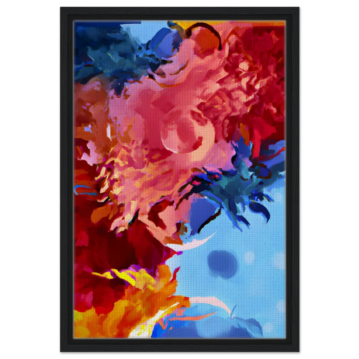 Fragments of the Infinite | Contemporary Abstract Wall Art Print - Framed Canvas - 40x60 cm / 16x24″ - Black frame